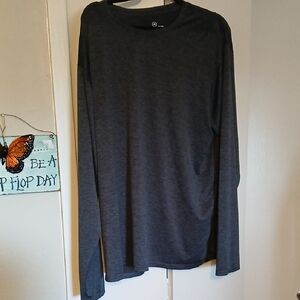 Men's Dark Gray Long Sleeve Tee